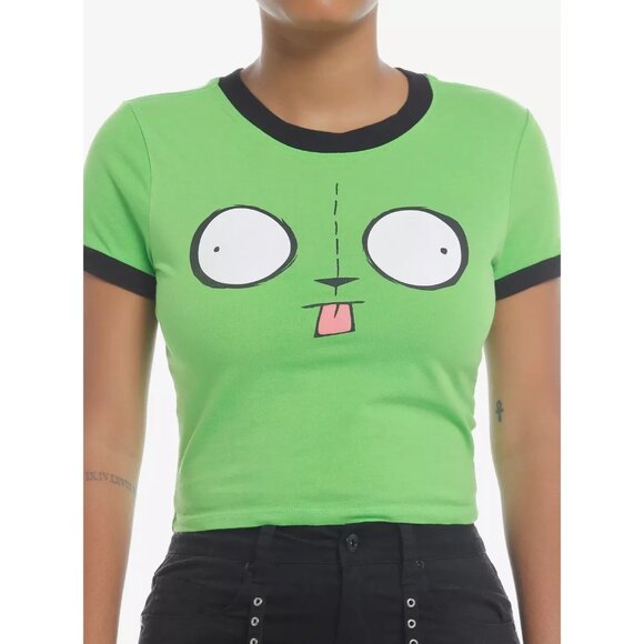 Invader Zim GIR Girls Ringer Baby T-Shirt LARGE New - Picture 1 of 7